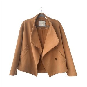 Anthropologie Sascha Camel Asymmetrical Jacket